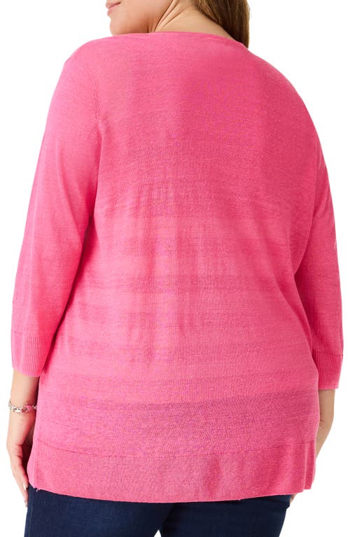 Shop Nic + Zoe Nic+zoe Featherweight Flyaway Cardigan In Wild Pink