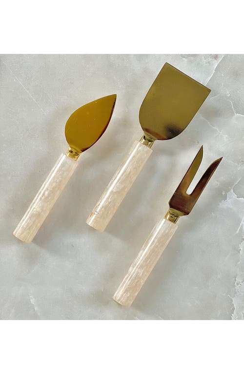 Tiramisu 3-piece Cheese Serving Set In Ivory