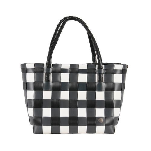 Handed By Paris Recycled Plastic Tote Bag In Black Mix