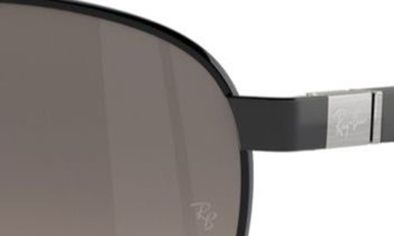 Ray Ban 56mm Polarized Irregular Sunglasses In Black