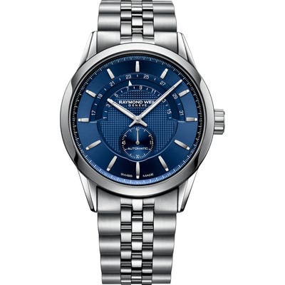 Raymond Weil Freelancer Halfmoon Automatic Bracelet Watch, 42Mm