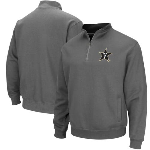 Men's Colosseum Charcoal Vanderbilt Commodores Tortugas Logo Quarter-Zip Jacket