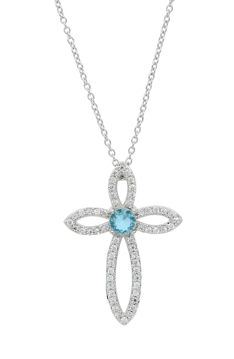 SAVVY CIE JEWELS CZ Cross Pendant Necklace Nordstromrack