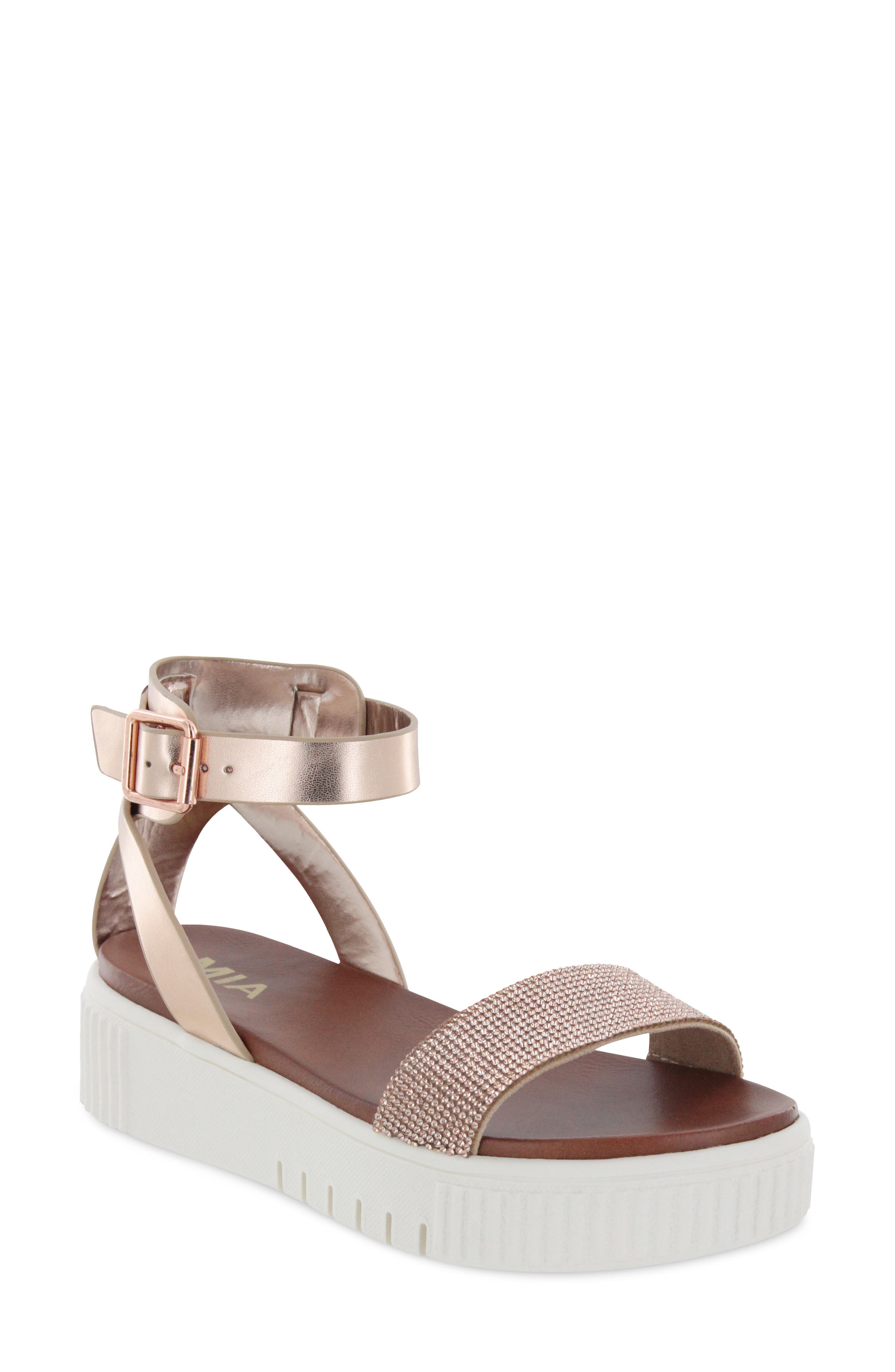 mia rose gold sandals