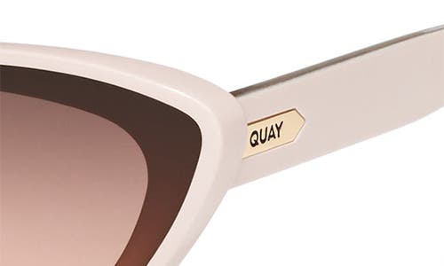 Shop Quay Tempted 46mm Cat Eye Sunglasses In Champagne/brown Fawn