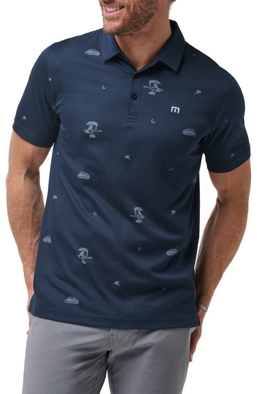 Shop Travismathew Beach Creature Polo In Total Eclipse