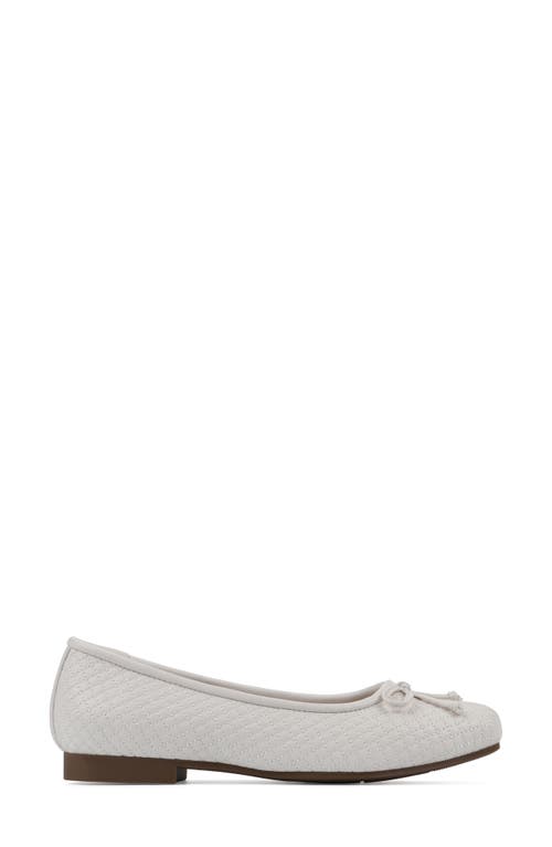 Cliffs By White Mountain Bessy Ballet Flat In Cream/smooth