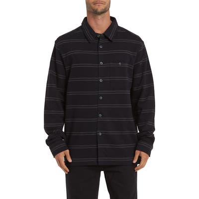 Billabong Swindler Button-Up Pique Shirt, Grey