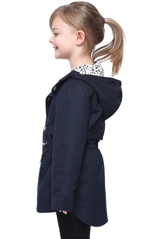 Shop Rokka&rolla Kids' Lightweight Rain Jacket Trench Coat In Night Sky