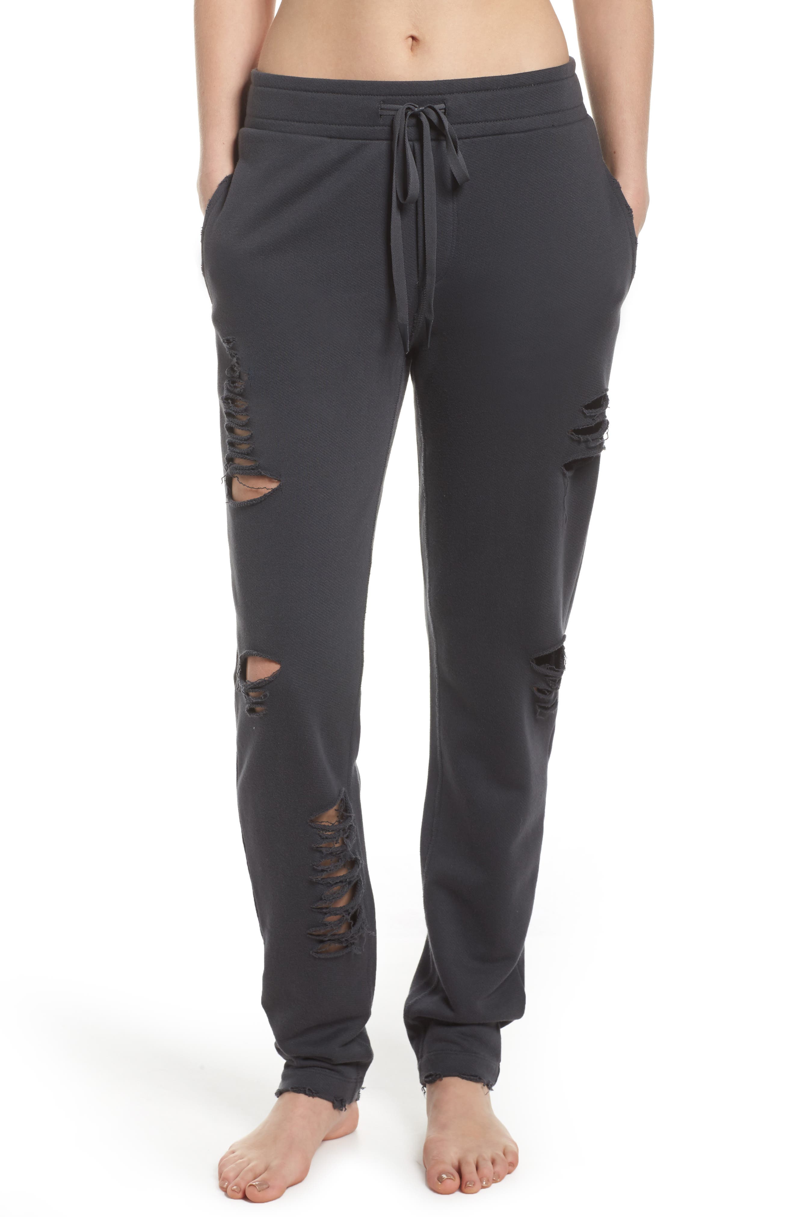 alo yoga ripped sweatpants