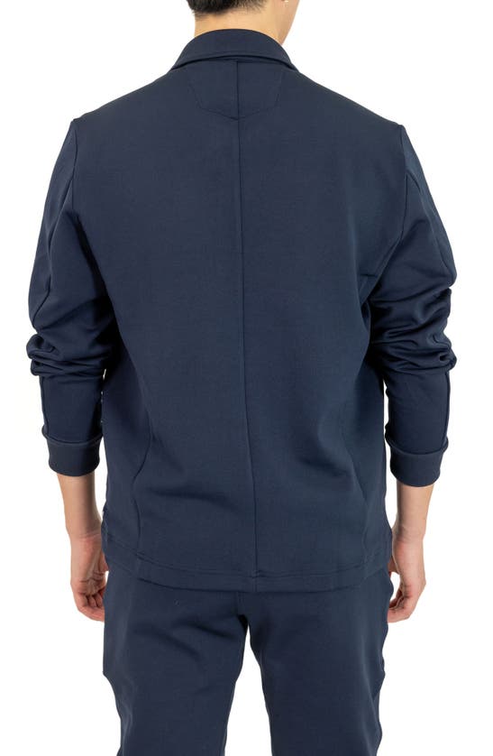 Pino By Pinoporte Stretch Cotton Blend Jacket In Navy