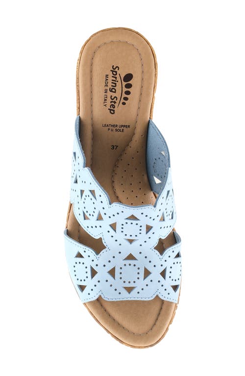 Spring Step Flamyo Platform Wedge Sandal In Sky Nubuck
