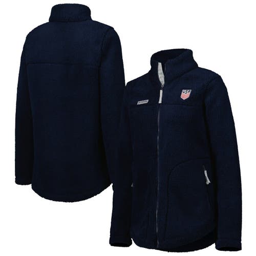 Women's Columbia Navy USMNT West Bend Full-Zip Jacket