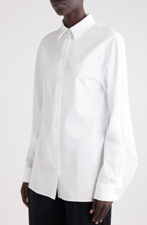 Shop Givenchy Oversize Split Back Cotton Button-up Shirt In White