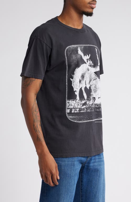 Shop One Of These Days Last Ride Cotton Graphic T-shirt In Washed Black