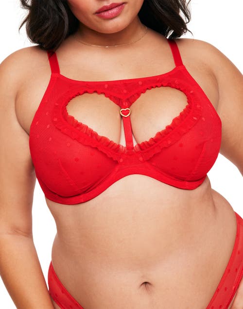 Shop Adore Me Kalila Unlined Plunge Bra In Dark Red