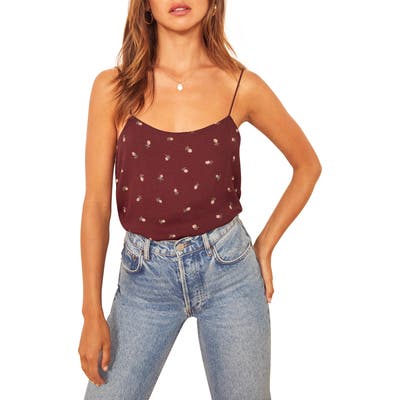 Reformation Atticus Camisole, Red