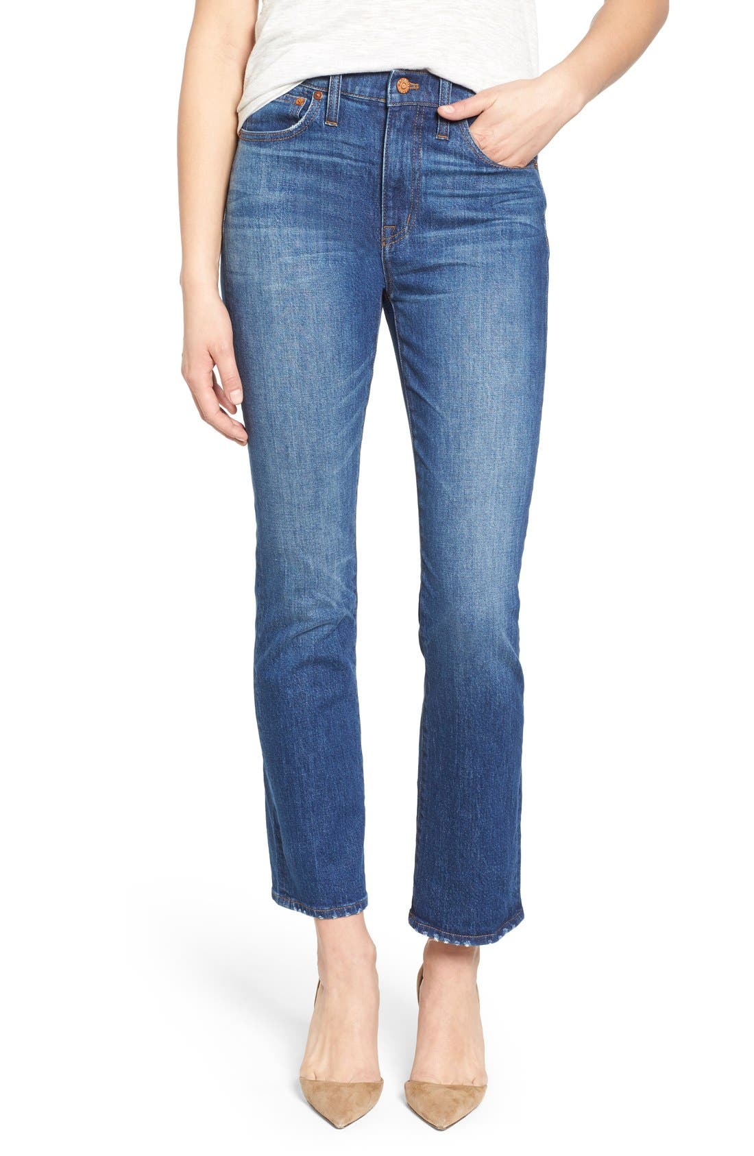 Madewell 'Cali' High Rise Crop Bootcut Jeans (Donovan Wash) Nordstrom