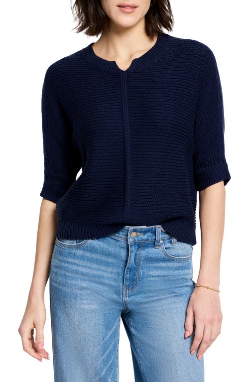 Shop Nic + Zoe Nic+zoe Easy Texture Sweater In Dark Indigo