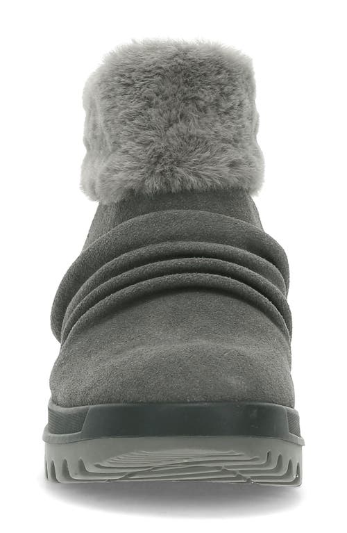 Baretraps Nuri Faux Fur Trim Cold Weather Bootie In Dark Grey Suede