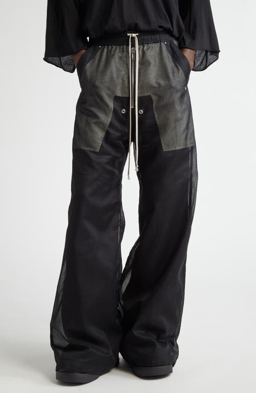 Rick Owens Bela Wide Leg Drawstring Pants in Black at Nordstrom, Size 36 Us