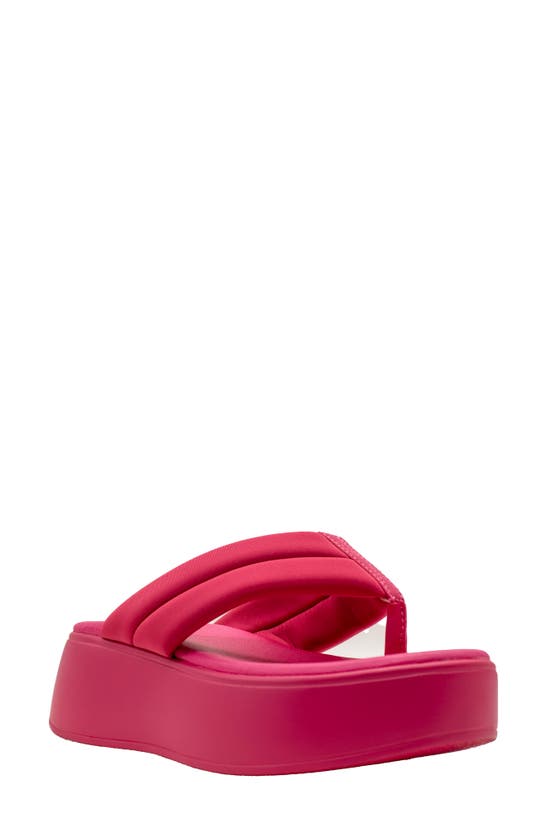 Volatile La Paz Water Resistant Platform Flip Flop In Fuchsia