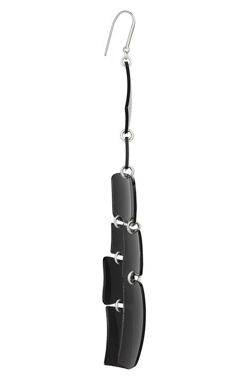 Shop Isabel Marant Hope Geometric Drop Earrings In Anthracite/silver