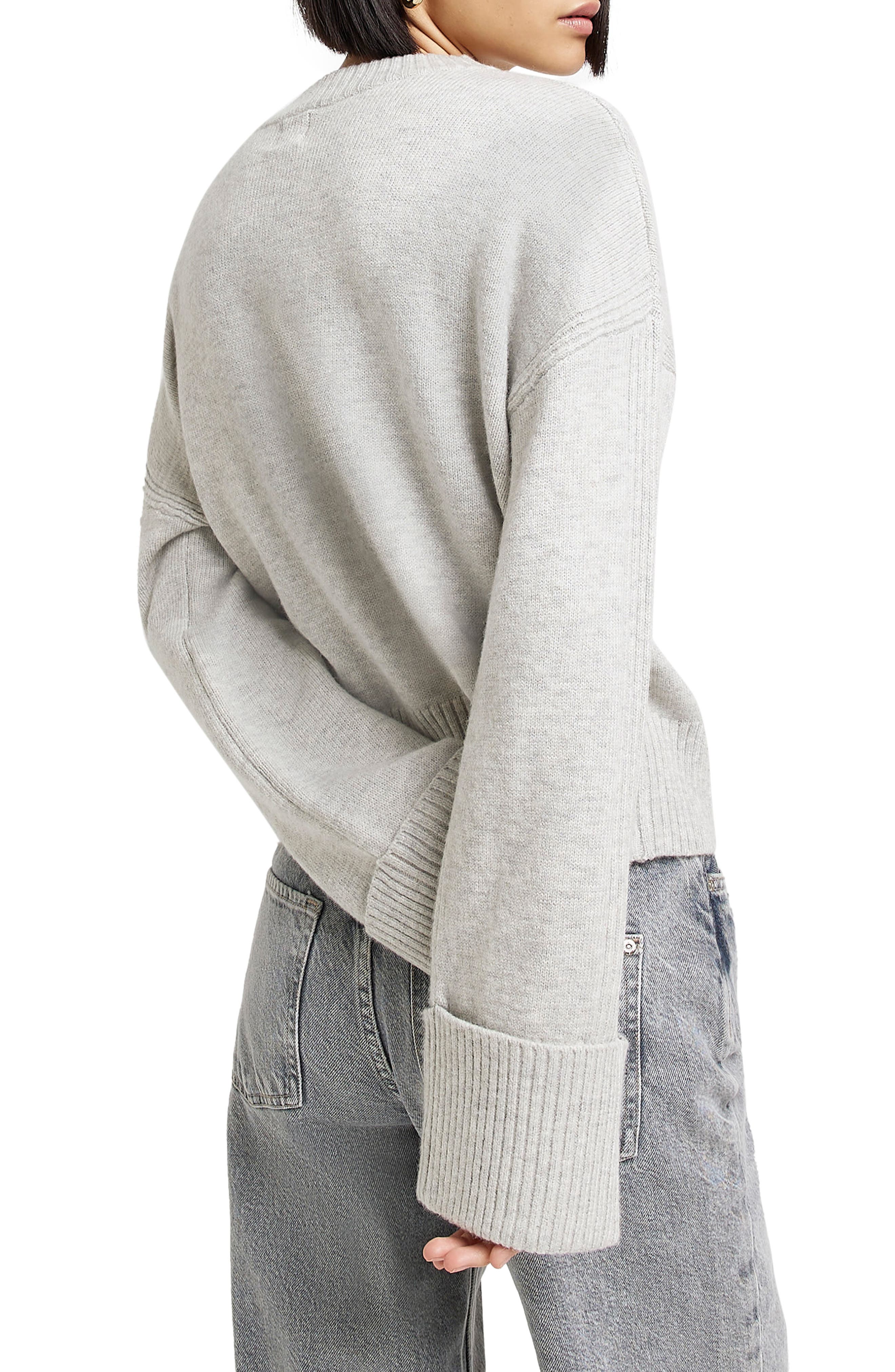 Womens River Island Grey Boxy Rib Mix Cardigan - Grey