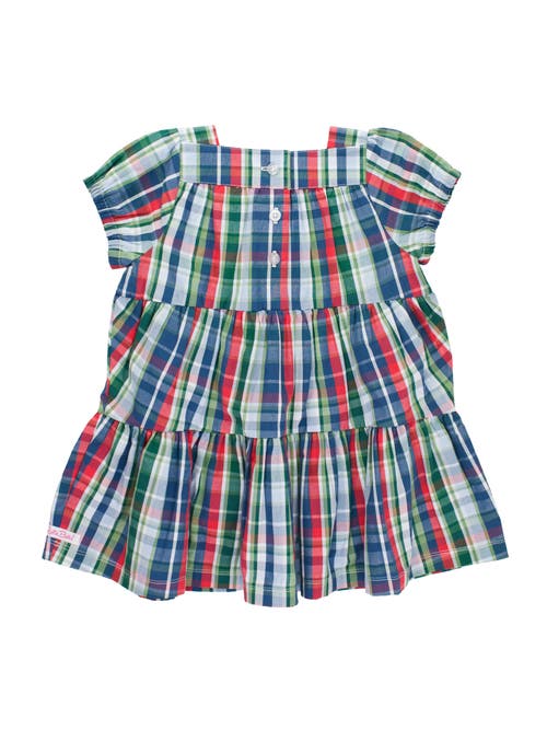 Shop Rufflebutts Toddler Girls Puff Short Sleeve Tiered Dress In Prep School Plaid