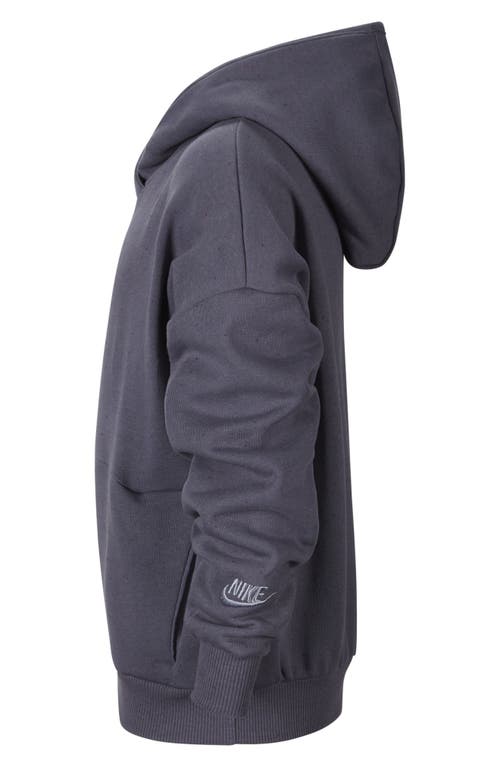 Shop Nike Kids' Icon Fleece Pullover Hoodie In Light Carbon/ashen Slate