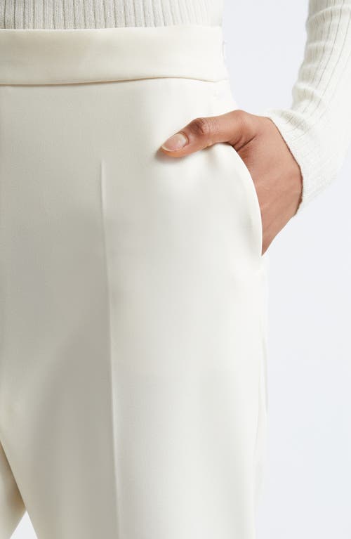 Shop Max Mara Parata Flare Leg Ankle Trousers In Vanilla