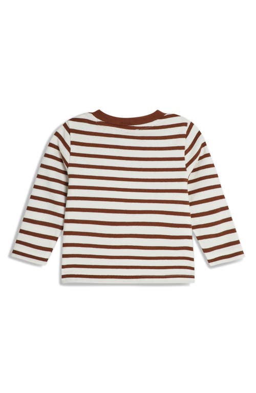 Shop Jojo Maman Bébé Jojo Maman Bebe Stripe Long Sleeve Cotton T-shirt & Corduroy Overalls Set In Stone