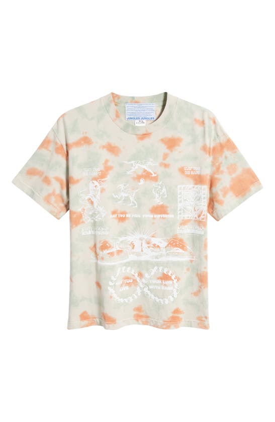 Shop Jungles Live Your Life Tie Dye Cotton Graphic T-shirt