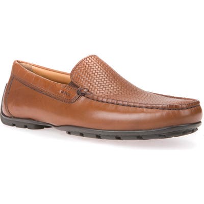 Geox Moner 2Fit 3 Embossed Driving Moccasin - Brown