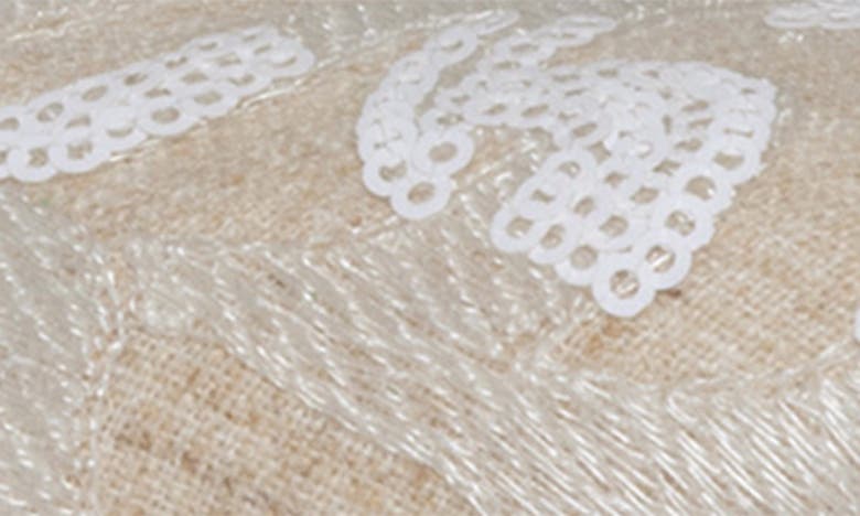 Shop Donald Pliner Reena Sequin Embellished Loafer Flat In Natural/ White