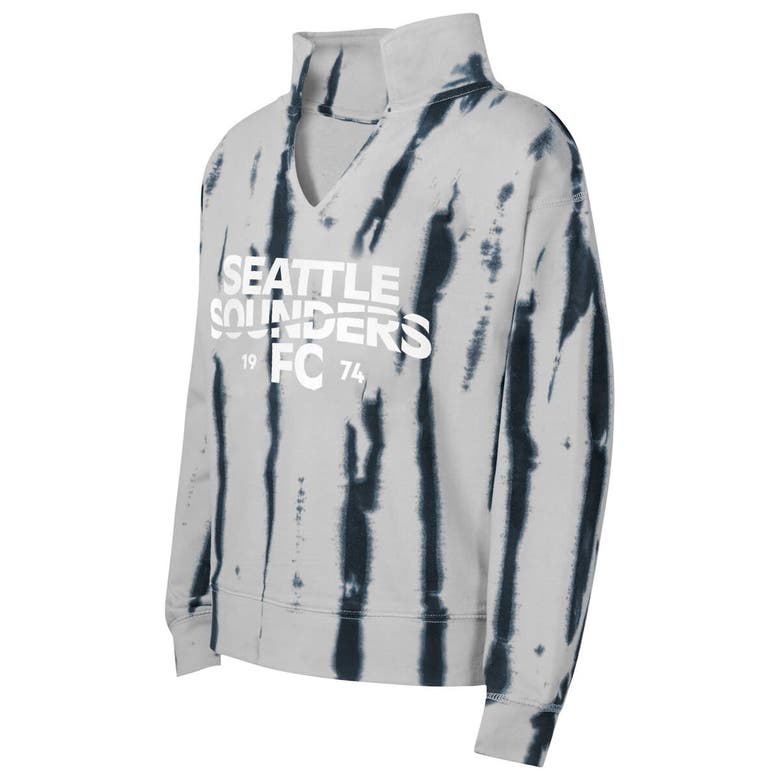 Shop Outerstuff Girls Youth Gray Seattle Sounders Fc Big League V-neck Pullover Sweatshirt