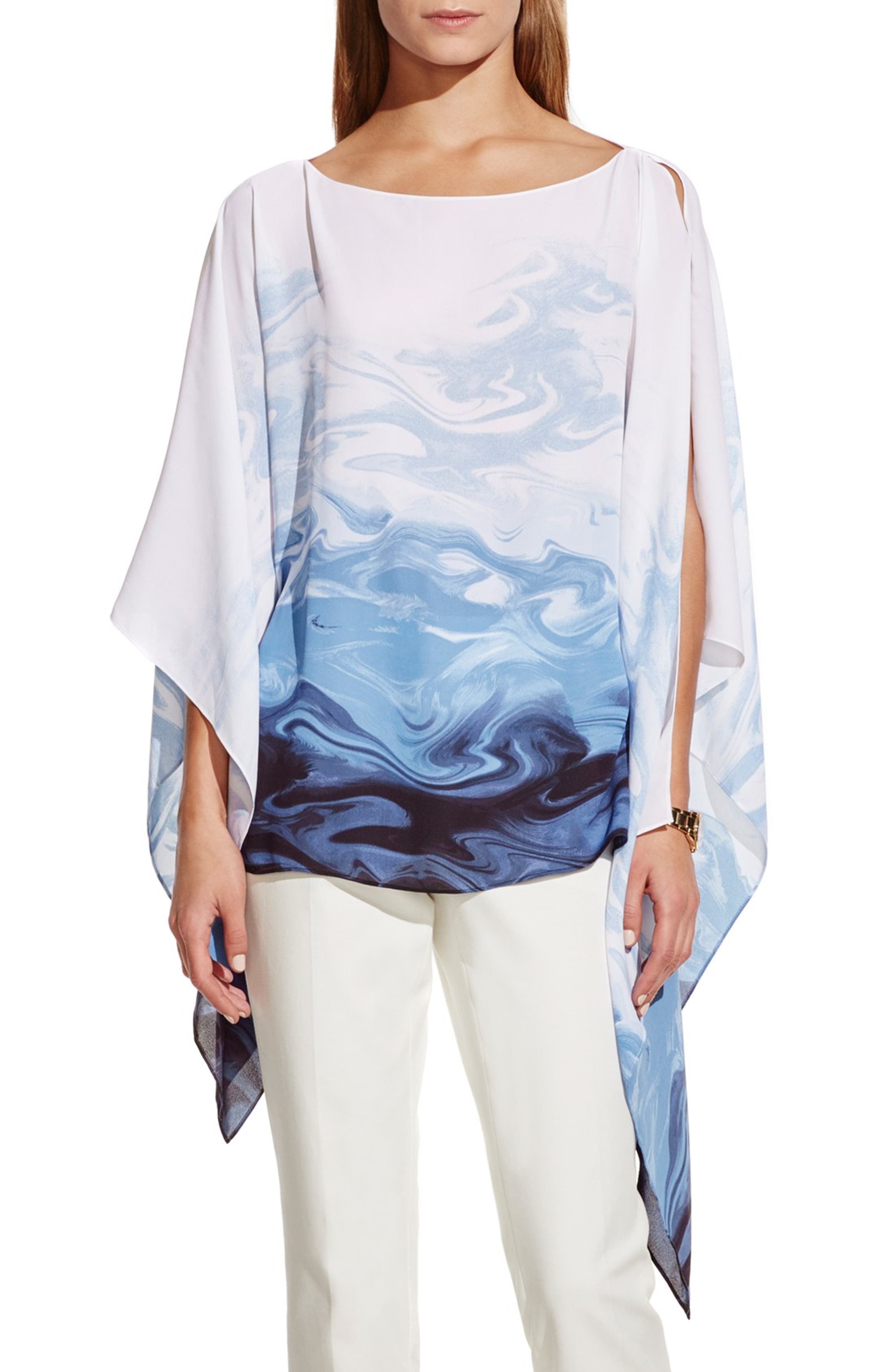 Vince Camuto Ombré Marble Panel Poncho | Nordstrom