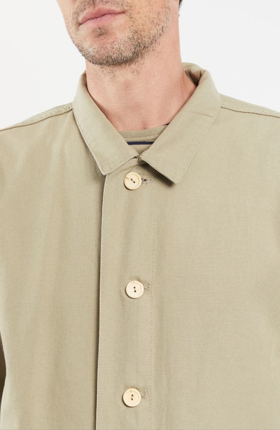 Shop Armor-lux Heritage Cotton Shirt Jacket In Argile