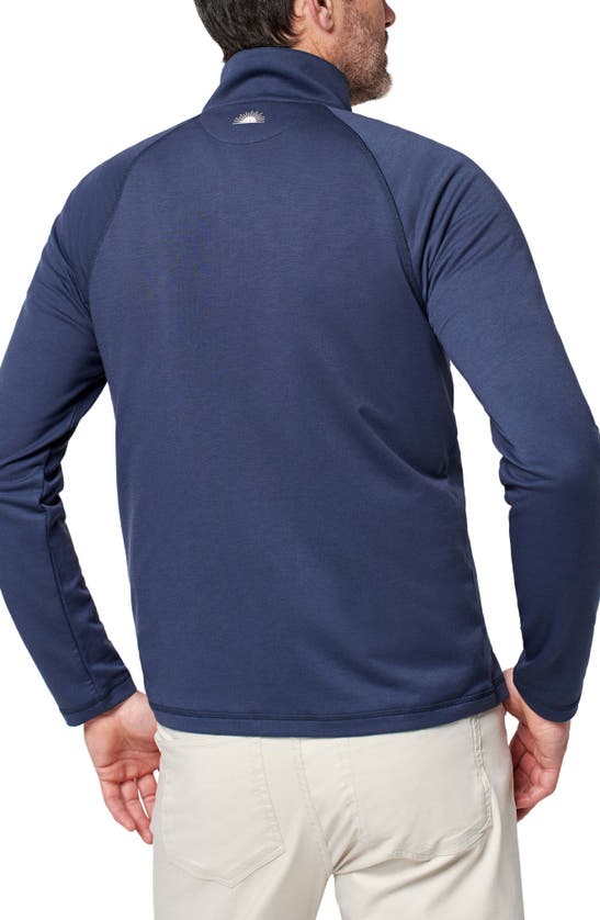 Faherty Movement Stretch Half Zip Pullover In Blue Nights