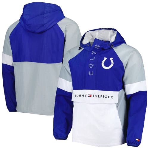 Men's Tommy Hilfiger Royal Indianapolis Colts Quarter-Zip Pullover Hoodie