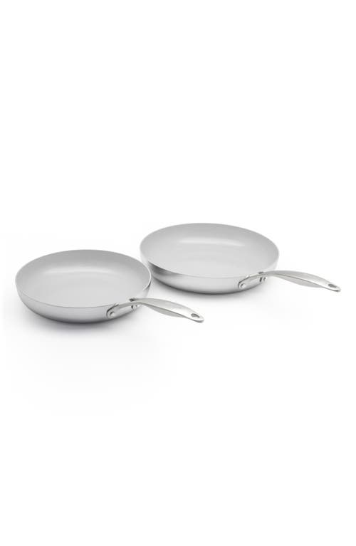 GreenPan Venice Pro 8-Inch & 10-Inch Multilayer Stainless Steel Ceramic Nonstick Frying Pan Set at Nordstrom