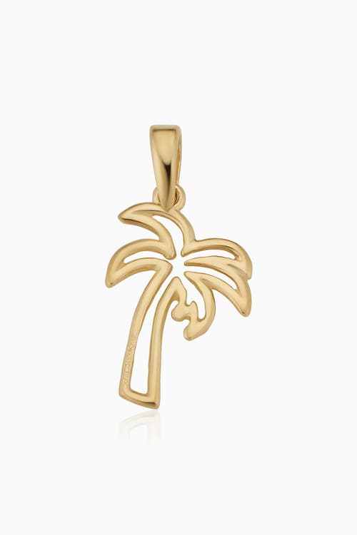 Oradina Women's 14k Yellow Gold Royal Palms Pendant Charm In Yellow Gold