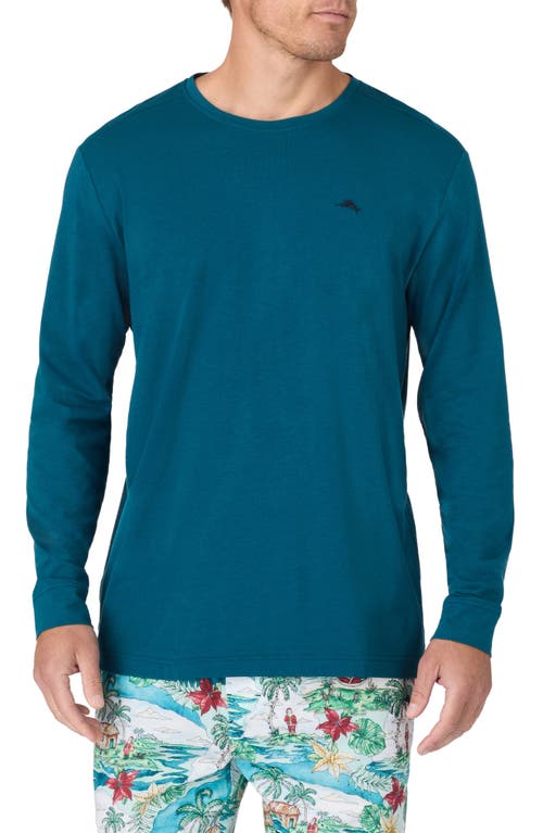 Tommy Bahama Long Sleeve Pajama T-Shirt in Dark Teal 