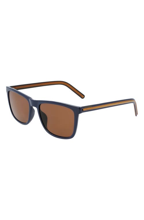 Shop Converse Chuck 56mm Rectangle Sunglasses In Obsidian/brown