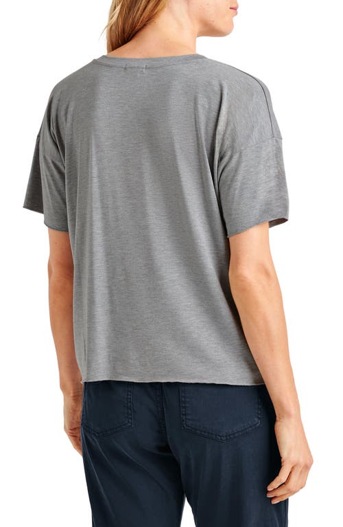 Shop Splendid V-neck Jersey T-shirt In Heather Grey