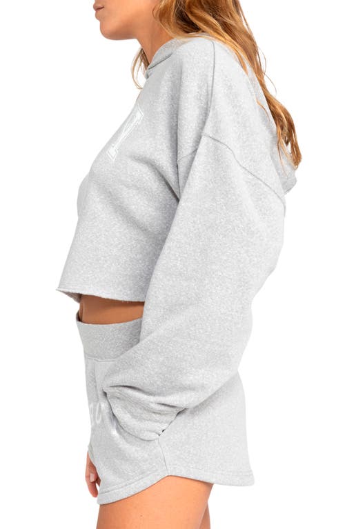 Roxy Afternoon Hike Crop Hoodie In Heritage Heather