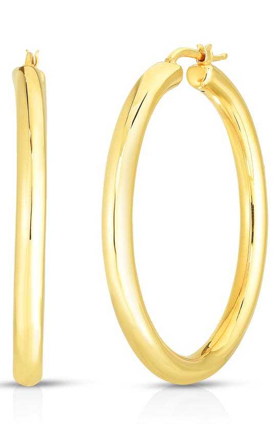 Click to view more detailed imagery on our partner's website Roberto Coin 18k Yellow Gold Oro Classic Polished Hoop Earrings