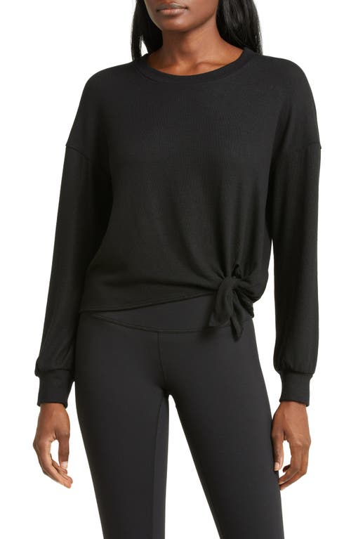 Beyond Yoga Smarten Up Knotted Top in Black