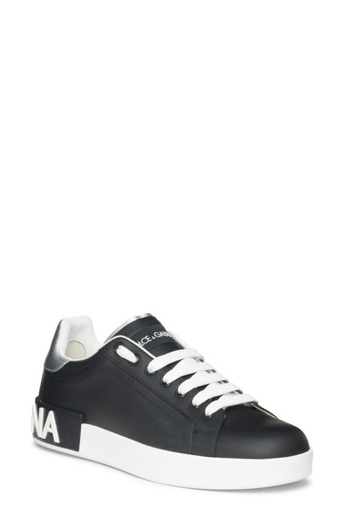 Shop Dolce & Gabbana Dolce&gabbana Portofino Sneaker In Black/silver