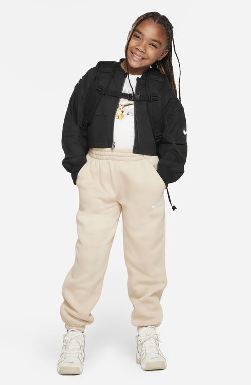 Shop Nike Kids' Sportswear Club Fleece Sweatpants In Sanddrift/white